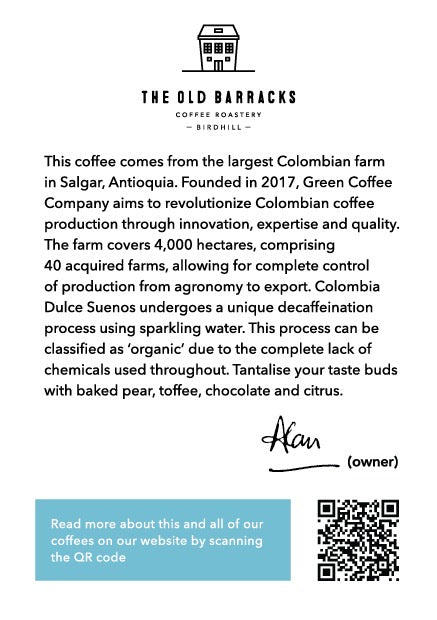 DECAF, Colombia - Dulce Suenos