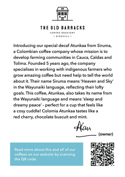 DECAF, Colombia - Atunkaa