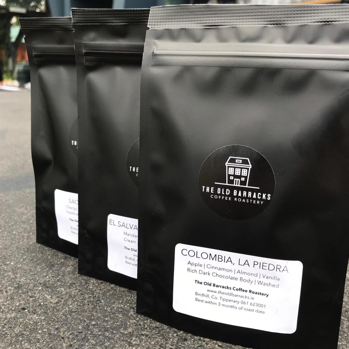 3 x The Old Barracks Coffee Sample Bags – The Old Barracks Coffee Roastery